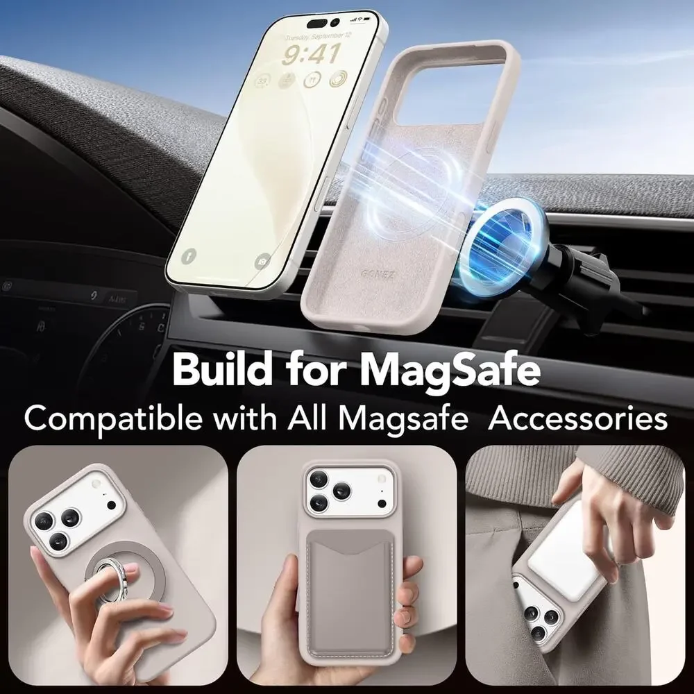 Gonez Case for Iphone 17 Pro Max Silicone Full Body Shockproof 6.9